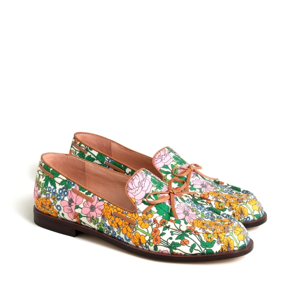 Liberty Floral Print J Crew Tab Loafers